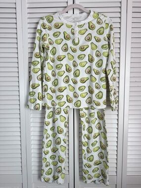 Hart + Land Pima Cotton Avocados Long Sleeve Pajama Set Unisex Cozy Size XS